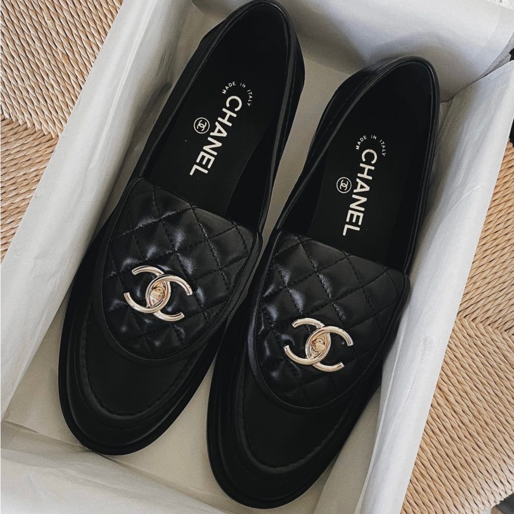 CHANEL | Chanel Turn Lock Loafers Size 37